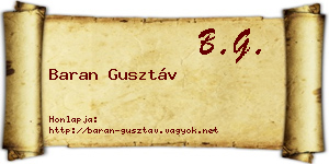 Baran Gusztáv névjegykártya